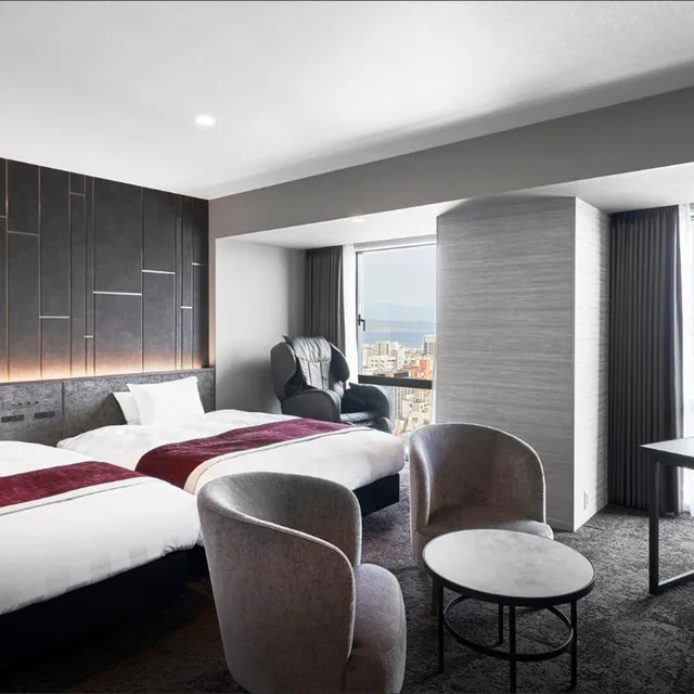 غرفة تنفيذية بسريرين منفصلين، Daiwa Roynet Hotel Kagoshima Tenmonkan PREMIER - former Daiwa Roynet Hotel Kagoshima Tenmonkan 4/10