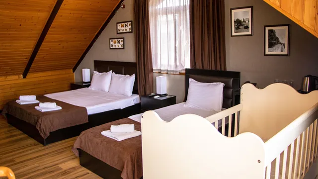 جناح بانورامي بسرير كينج وسرير فردي بإطلالة على المدينة بغرفة نوم واحدة مع أريكة، New Metekhi Hotel 2/2