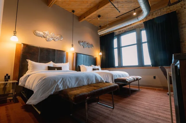غرفة بريميوم بسريرين كوين بإطلالة على المدينة، The Iron Horse Hotel 3/5