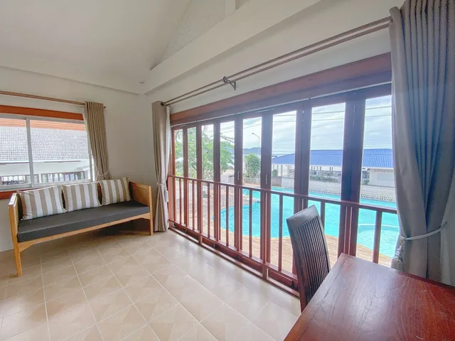 غرفة بريميوم بسرير كينج بإطلالة على البحر، Bang Saphan Resort Hotel 8/10