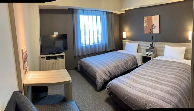 غرفة بسريرين منفصلين، Hotel Route-Inn Kamisu 1/3