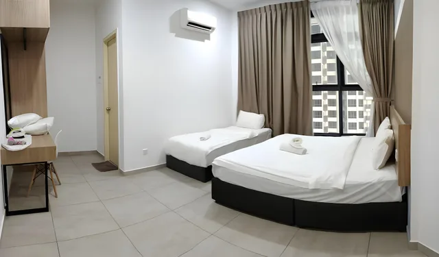 جناح بإطلالة على البحر بغرفتي نوم، Atlantis Residence@Iconstay Melaka 1/1