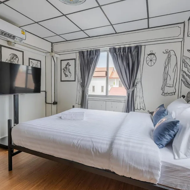 غرفة قياسية مزدوجة، RoomQuest Chiang Mai Tha Phae 1/10