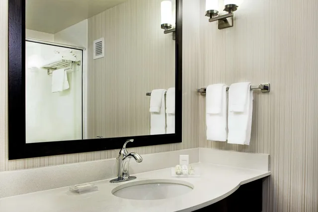 غرفة ديلوكس بسرير كينج مع أريكة، Hilton Garden Inn Portland Airport, ME 6/8