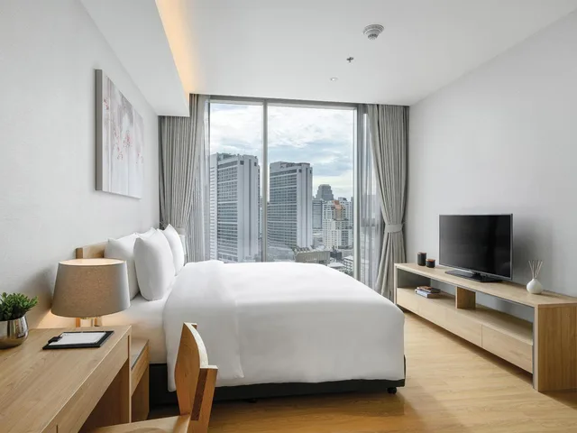 شقة ديلوكس بغرفتي نوم، Oakwood Suites Bangkok 5/9