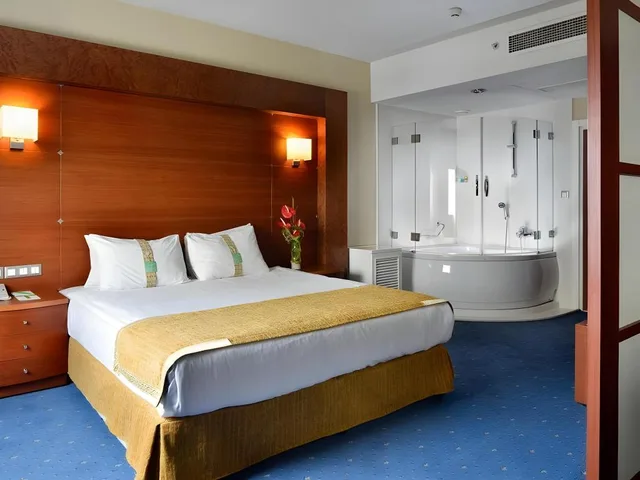 جناح بسرير كوين بغرفة نوم واحدة مع أريكة بمنطقة جلوس، Holiday Inn Istanbul City 1/4
