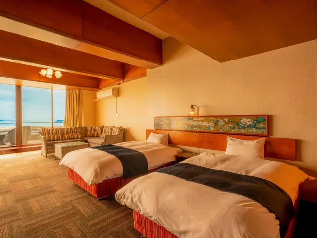 غرفة يابانية غربية سوبيريور بحمام مشترك، Hirado Senrigahama Onsen Hotel Ranpu 1/2