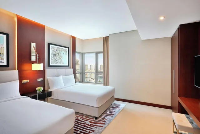 جناح عائلي بإطلالة على البحر بغرفتي نوم، Hilton Doha The Pearl Residences 4/6