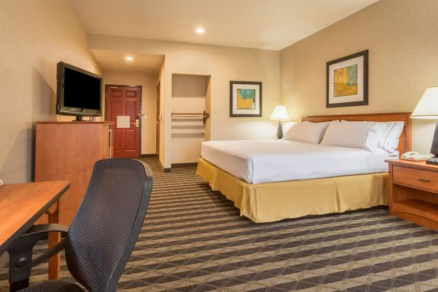 غرفة قياسية بسرير كينج في طابق منخفض لذوي الإعاقة، Holiday Inn Express Hotel and Suites Manteca City Center 4/10