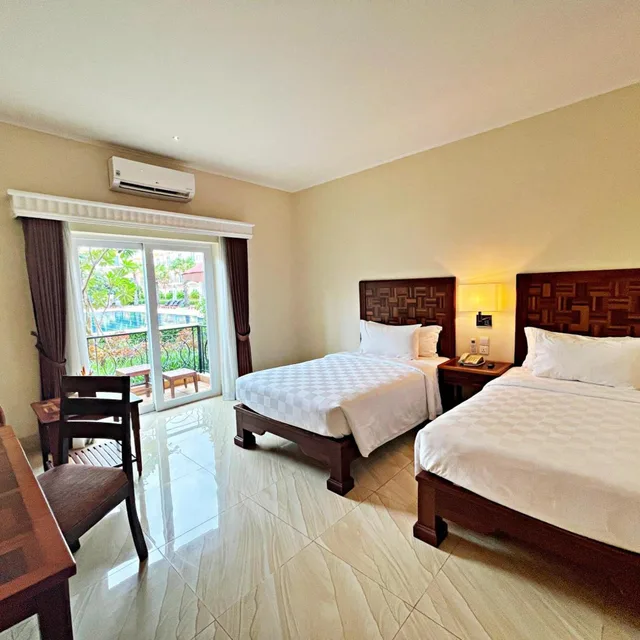 غرفة بسريرين منفصلين بإطلالة على المسبح، Sokha Palace Siem Reap Hotel 2/10