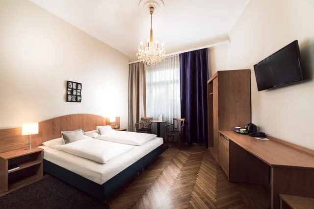 غرفة بسرير مزدوج أو سريرين منفصلين، Boutique Hotel Donauwalzer 1/10