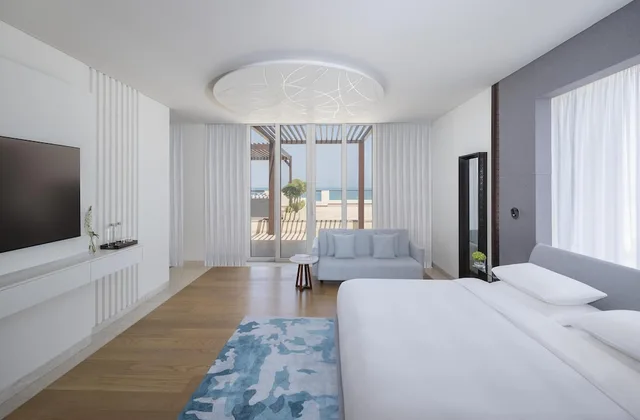 جناح بسرير كينج بإطلالة على البحر بشرفة، Park Hyatt Abu Dhabi Hotel & Villa - Saadiyat island 1/8