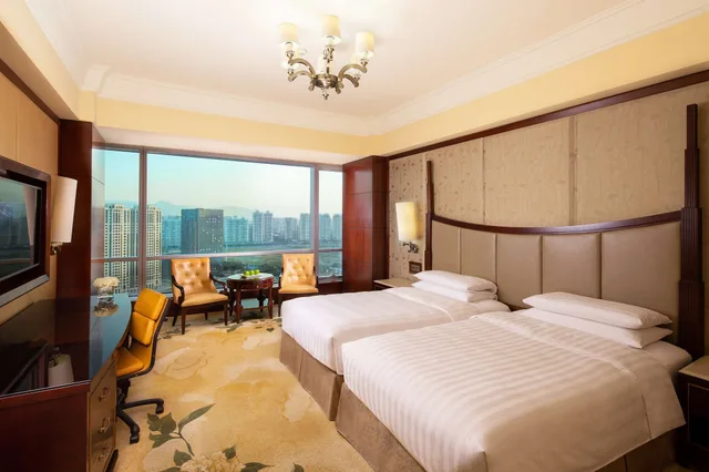 Horizon, Club, Twin Beds، Shangri-La Wenzhou 3/8