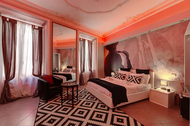 جناح ديلوكس بسرير كوين بحوض جاكوزي، Maison Degli Artisti Suites 1/1