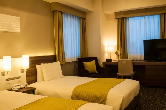 غرفة قياسية ركنية بسريرين منفصلين للمدخنين، Hotel Sunroute Kumagaya Station 1/1