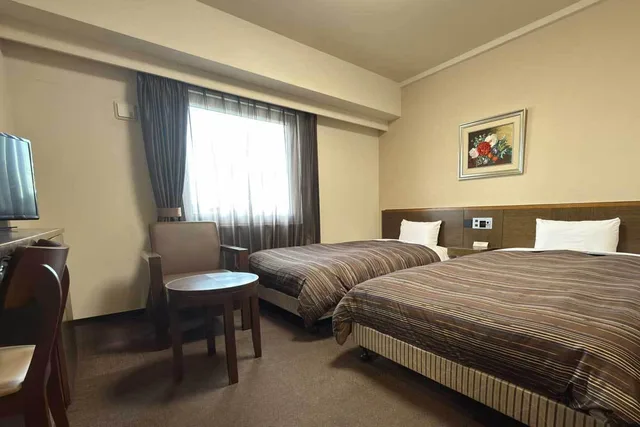 غرفة قياسية بسريرين منفصلين للمدخنين، Hotel Route-Inn Ishinomaki Kanan Inter 1/2