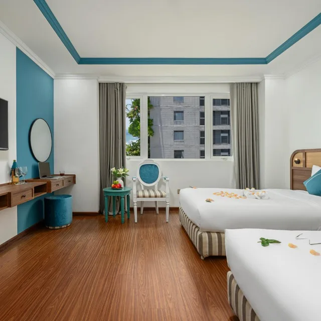 غرفة بريميوم بسرير مزدوج أو سريرين منفصلين بإطلالة جزئية على البحر، PARACEL DANANG HOTEL 10/10