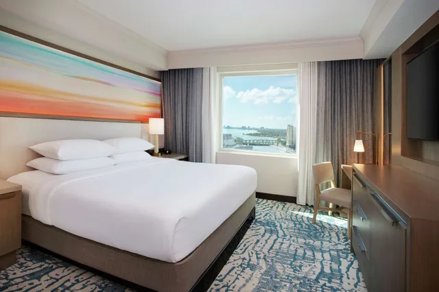 جناح ركني بسرير كينج مع أريكة، Embassy Suites by Hilton Tampa Downtown Convention Center 2/5