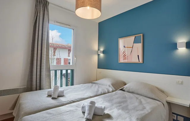 شقة بسرير بطابقين بغرفتي نوم مع أريكة، Residence Odalys Domaine Iratzia 1/2