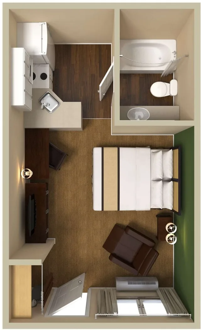 غرفة بسرير كوين، Extended Stay America - Montgomery - Eastern Blvd. 8/8