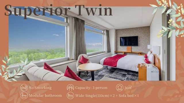 Superior, Twin Beds, High Floor, Sapporo Kitahiroshima Classe Hotel 1/1