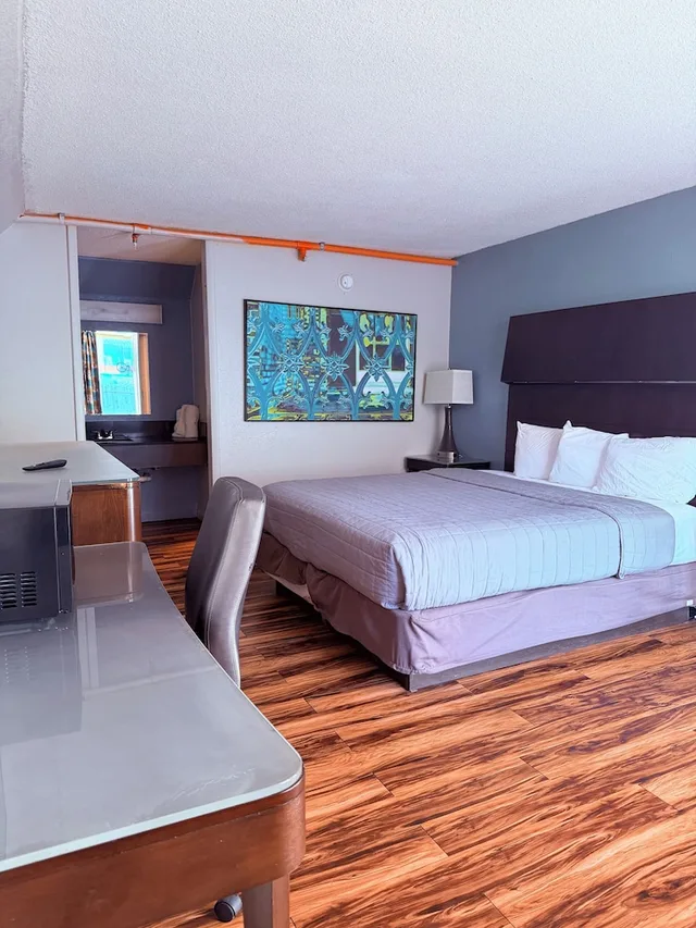 غرفة بسرير كينج بمطبخ صغير، Hotel Cartersville, GA 2/10