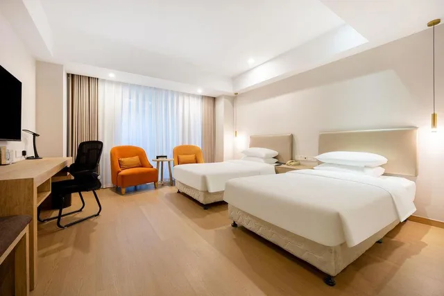 غرفة سوبيريور بسريرين منفصلين، Veegle Sincere Hotel Wuxi 1/1