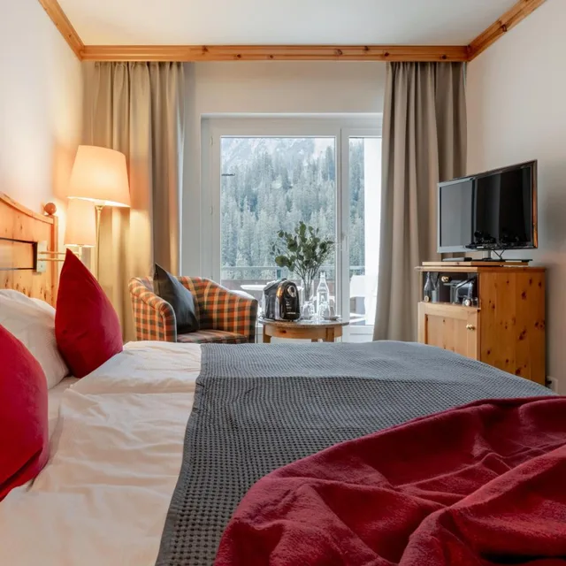 غرفة ديلوكس بسرير مزدوج أو سريرين منفصلين، Robinson Club Arosa 6/9