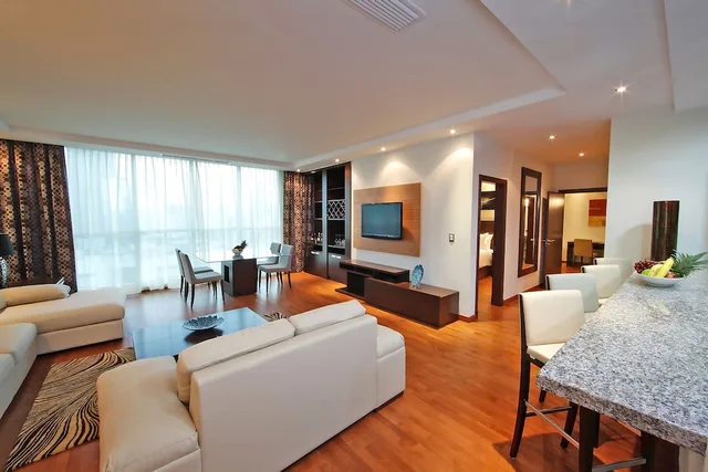 شقة عائلية بسريرين مزدوجين بغرفتي نوم، Marriott Executive Apartments Panama City, Finisterre 5/7