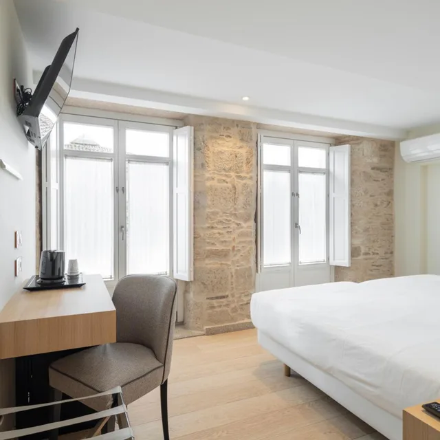 غرفة ديلوكس بسرير مزدوج، Hotel Praza Quintana 3/9