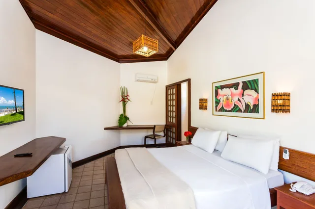 شقة بسرير مزدوج وسرير فردي بشرفة، Arraial Bangalo Praia Hotel 4/5