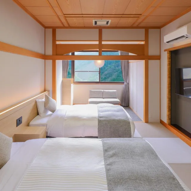 Interior, Japanese, Superior, Twin Beds, Indoor Bath, Hotel Kisoji 1/8