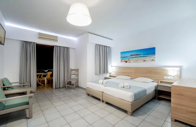 غرفة سوبيريور بسرير مزدوج أو سريرين منفصلين بإطلالة على الحديقة، Horizon Beach Hotel Stalis 2/10