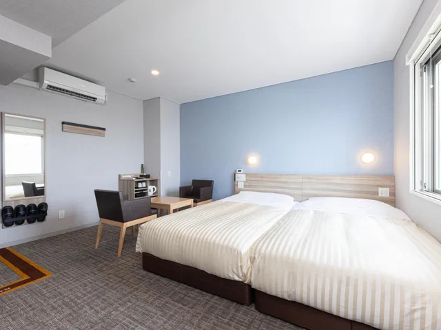Hollywood, Twin Beds، Super Hotel Shiga Nagahama Tennen Onsen 1/1