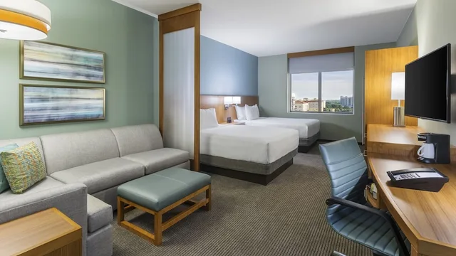 Grand, 2 Queen Beds, Sofa, Hyatt Place Boca Raton Downtown 1/2