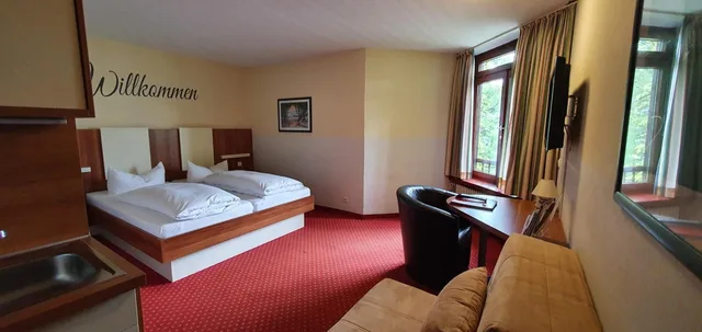 غرفة ديلوكس بسرير مزدوج، Central Hotel Apart Munchen 1/10