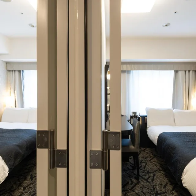 غرفة متصلة صغيرة بسريرين مزدوجين، APA Hotel Tennouji-Ekimae 5/7