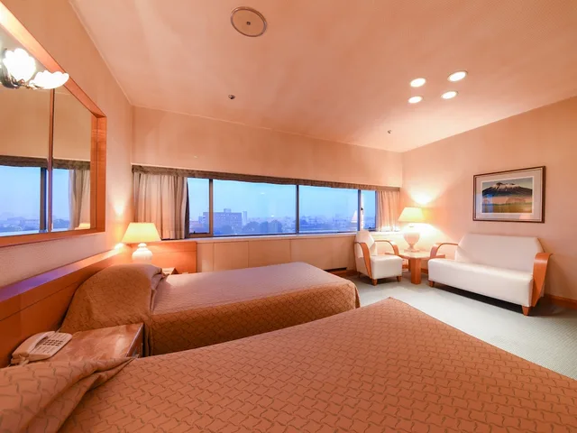 غرفة ديلوكس بسريرين منفصلين مع سرير إضافي، Gunma Royal Hotel 1/3