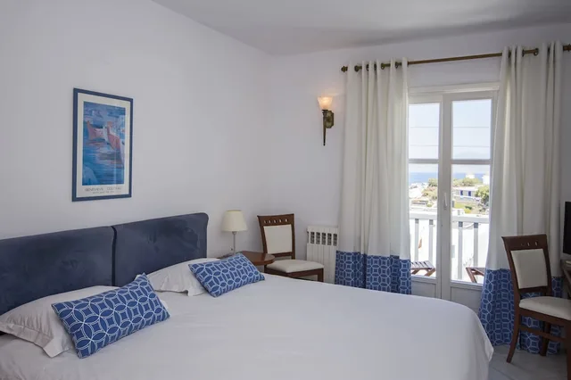 غرفة قياسية بسرير كوين بإطلالة على البحر، Mykonos Adonis Hotel 6/10