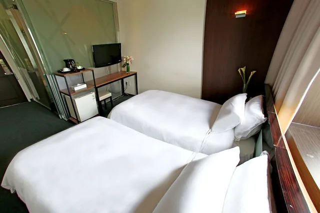 غرفة سوبيريور بسريرين منفصلين بإطلالة على المدينة، The Riverside Hotel 3/5