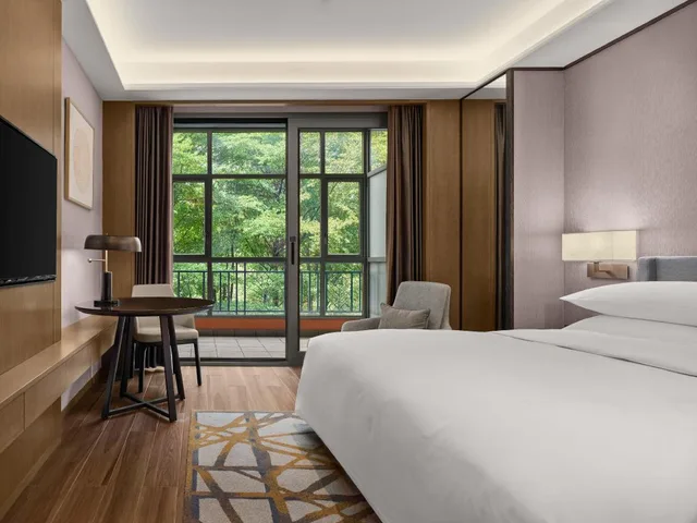 شقة بسرير كوين بإطلالة على المدينة بغرفة نوم واحدة مع دخول صالة النادي، Dongguan Forum Hotel and Apartment 2/6
