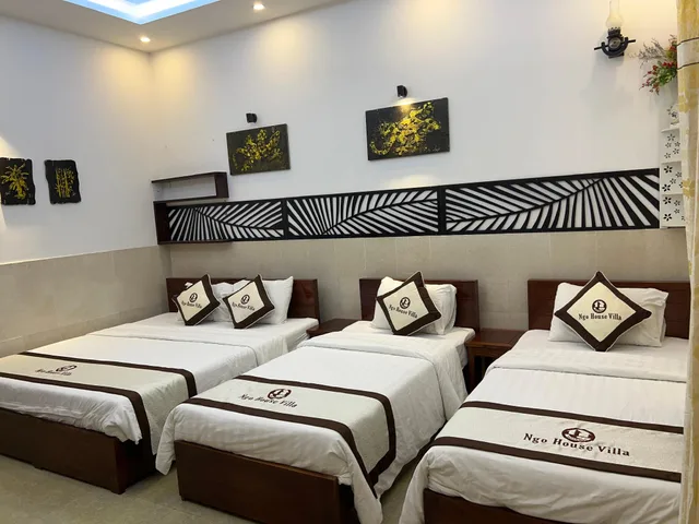 غرفة رباعية بسرير كينج وسريرين منفصلين، Ngo House 2 Villa 1/1