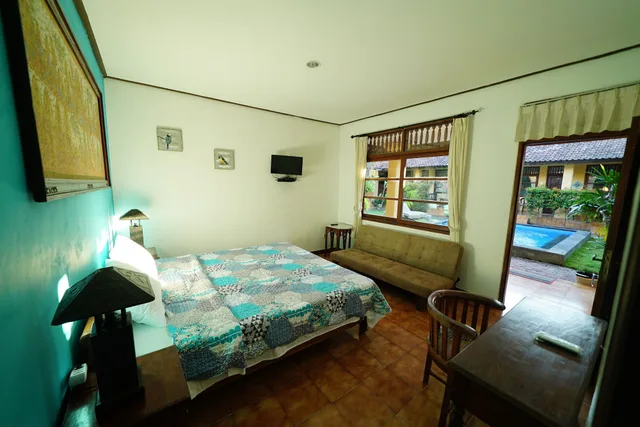 غرفة عائلية بسرير كينج مع أريكة، Mangga Bungalow 2/3