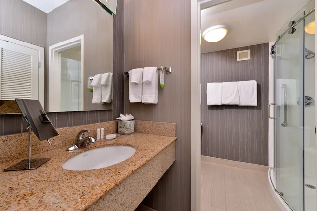 غرفة بسرير كينج مع أريكة لذوي الإعاقة، Courtyard Dallas Northwest 3/3