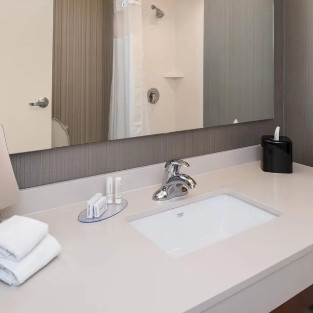 جناح بسرير كينج مع أريكة بحوض استحمام لذوي الإعاقة، Courtyard By Marriott Detroit Farmington 3/4
