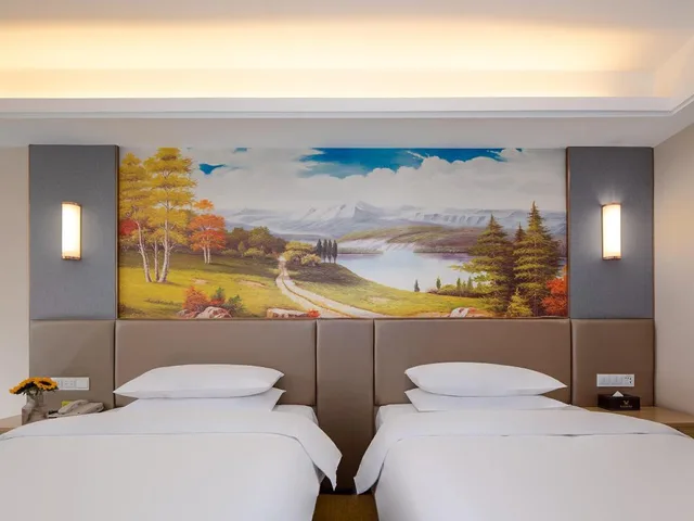 غرفة ديلوكس بسريرين منفصلين، Vienna International Hotel (Nanjing Zhushan Road Metro Station) 3/3