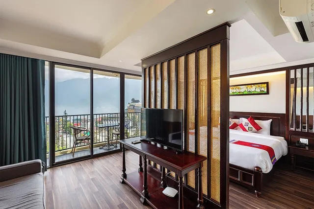 جناح بسرير كينج بإطلالة على الجبل، Sapa Panorama Hotel 6/10