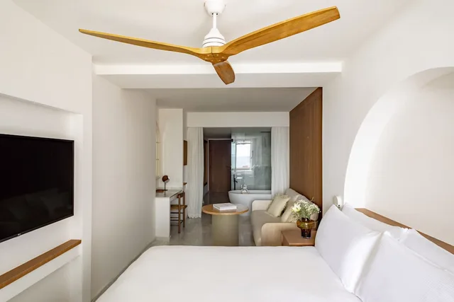 جناح جونيور بسرير كوين بإطلالة على البحر بشرفة بحوض استحمام، Villa Le Blanc Gran Melia Hotel 1/6
