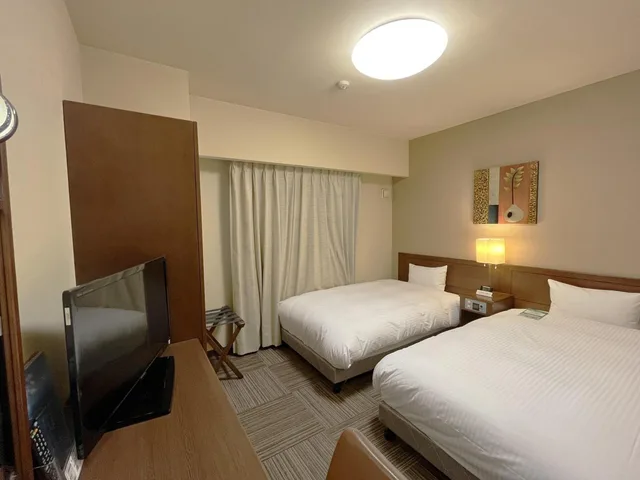 غرفة قياسية بسريرين منفصلين للمدخنين، Hotel Route-Inn Iwata Inter 4/6