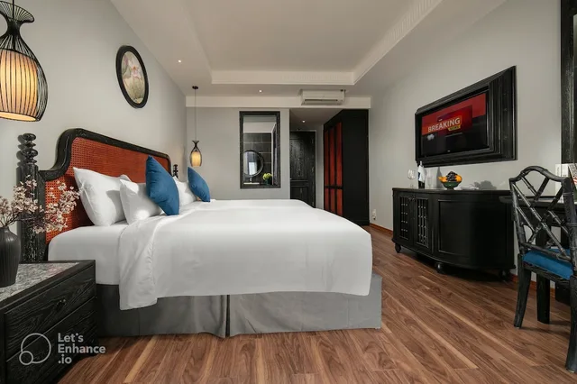 غرفة ديلوكس بسرير كينج بإطلالة على النهر، Shining Riverside Hoi An Boutique and Spa 3/5